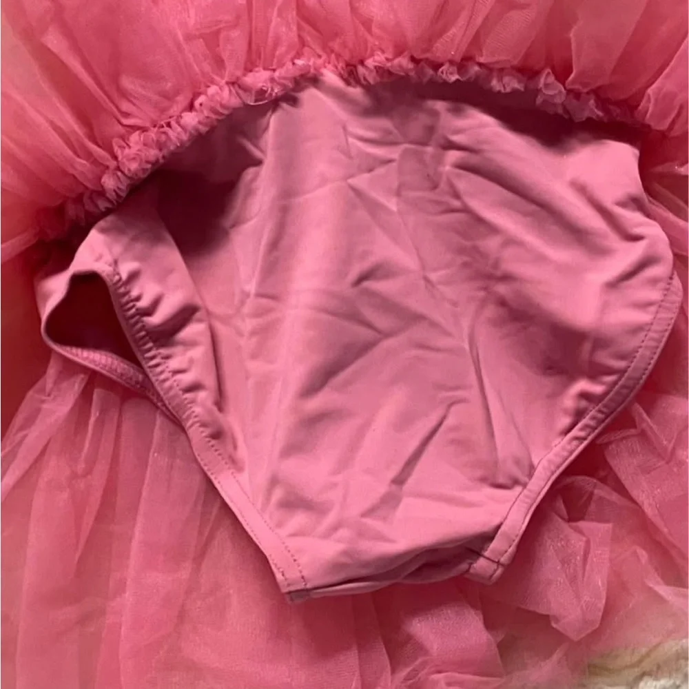 Weissman Pink and Gold Dance Costume with Tutu